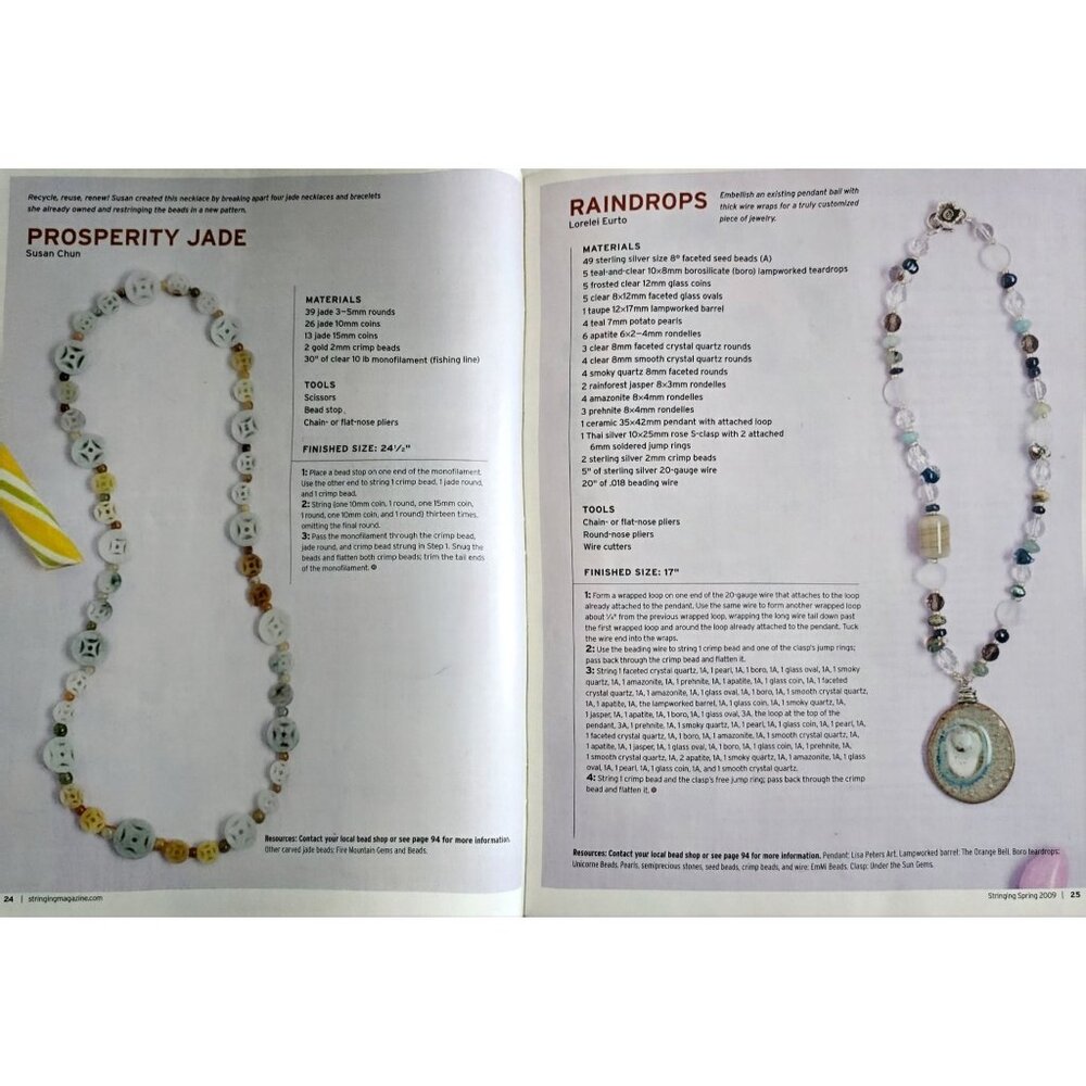 Stringing Magazine Spring 2009 70 Ideas For Making Fresh Spring Jewelry - Picture 7 of 16